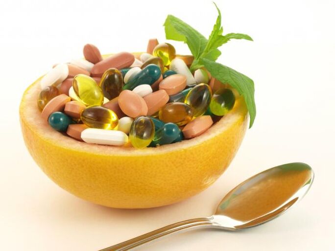 Een verscheidenheid aan vitamines om de potentie te vergroten